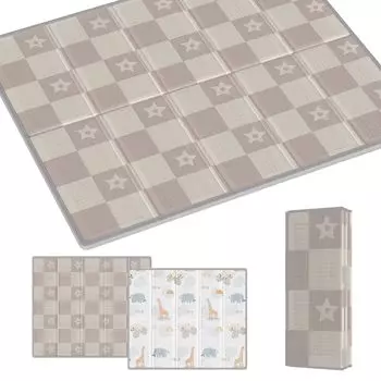 Игровой коврик для малышей, толстый, большой, складной, детский коврик, водонепроницаемый, детский игровой коврик, переносной, для сна, звуконепроницаемый, амортизирующий, сумка для хранения в комплекте, легко