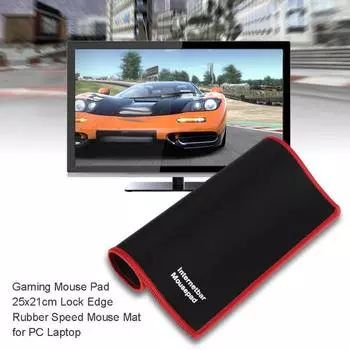 Игровой коврик для мыши 25x21 см, резиновый коврик для мыши с замком и скоростным краем для ноутбука
