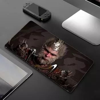 Игровой коврик для мыши Game Black Myth WuKong Gaming Mouse Pad, большой настольный коврик для клавиатуры и мыши, нескользящий большой коврик для мыши, аксессуары для компьютерных игр 800x300x3mm