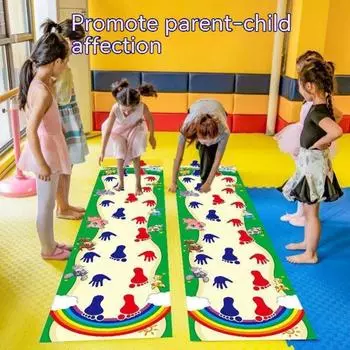 Игровой коврик для рук и ног, расширенный реквизит для тренировок на открытом воздухе, групповое строительство, забавные игровые коврики для детского сада, спортивные игры, игрушечный коврик для прыжков 1set как