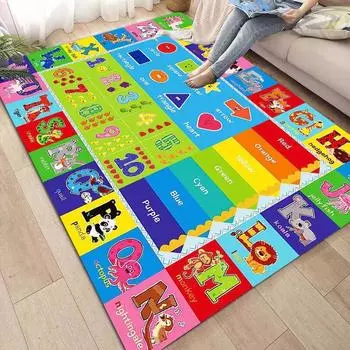 Игровой коврик Коврик для игровой комнаты Алфавит Цифры Животные Образовательная зона Коврики для ползания Комната Классная комната Детская комната Спальня Декор Ковер 40x60cm 16x24inch