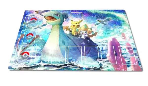 Игровой коврик полностью сшитый резиновый игровой коврик TCG игровой коврик для карточной игры Battles с сумкой для хранения высококачественный Pokka Pokka нескользящий 6035 см (грамм) [Продукт]
