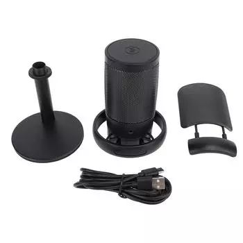 Игровой микрофон с функцией быстрого отключения звука, цветной подсветкой, USB-микрофон для ПК, конденсаторный микрофон с поп-фильтром, крепление на амортизатор Ro