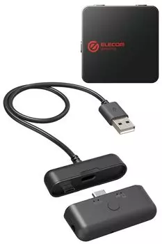 Игровой микшер ELECOM Wireless Mix Amplifier Audio Mixer с режимом объемного звучания 3D, черный, позволяющий слушать звук игры во время разговора, даже когда