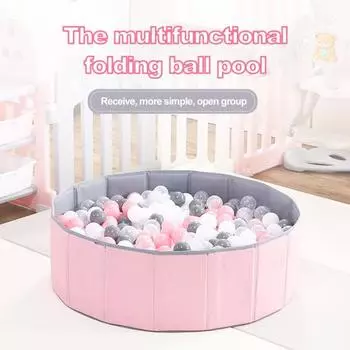 Игровой мяч для бассейна, складной двухслойный, многоцелевой ткань Оксфорд, легко хранить, детский манеж для использования в помещении 80 cm синий