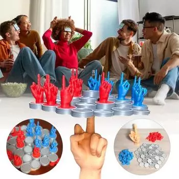 Игровой набор для балансировки среднего пальца, простая настройка, доска для балансировки среднего пальца с основанием, игра для двоих игроков, вечеринка зелёный