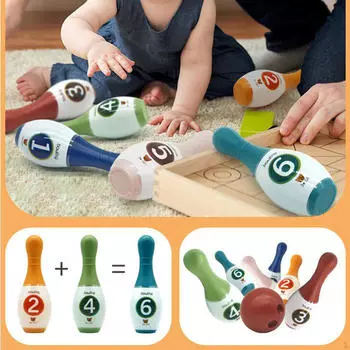Игровой набор для боулинга для детей, игры на открытом воздухе для развития моторики, style A