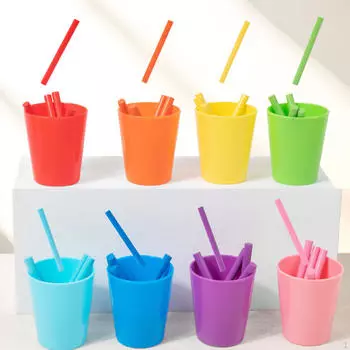 Игровой набор для сортировки по цвету, подсчет с 8 чашками, подарки, игрушка Монтессори, игра на сопоставление для