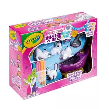 Игровой набор для ванны Crayola «Рисуй и стирай» для домашних животных, 74-7249, корейские детские игрушки