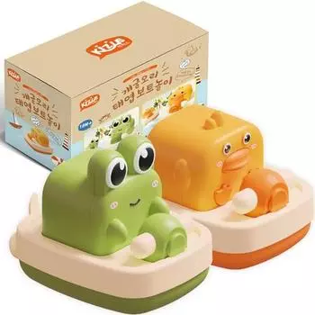 Игровой набор для ванны с заводной лодкой Keyzus Froki и Oki, 2 шт., разные цвета, популярные корейские игрушки