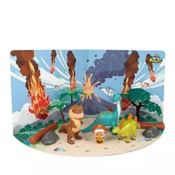 Игровой набор с динозаврами Пороро, 1 комплект, популярные корейские игрушки
