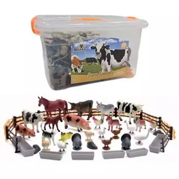 Игровой набор с фигурками животных на ферме (80 видов), популярные игрушки в Корее