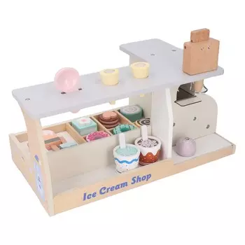 Игровой набор «Стойка для мороженого» с высокой имитацией, деревянная игрушка-призрак для мороженого, ролевая игра для детей