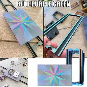 Игровой планер для карт, игровой планер - многоцветный слайдер оригинальный, простой в установке портативный игровой планер для стола, карточная игра зелёный