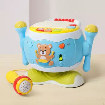 Игровой стол для детей, центральный игровой стол, детский барабан, музыкальный инструмент для младенцев розовый