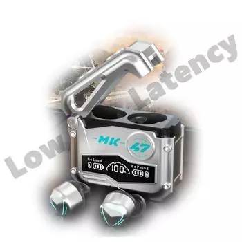 Игровые беспроводные наушники с низкой задержкой, цифровой дисплей, Hi-Fi сабвуфер, стерео музыкальные наушники с HD-микрофоном, IPX5, водонепроницаемые для занятий спортом