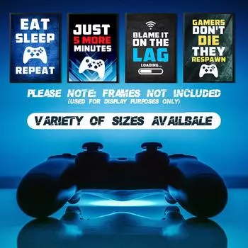 Игровые цитаты, художественная живопись, консольные игры, холст, постеры и принты, настенные картины для видеоигр, декор для комнаты для мальчиков, подарок геймеру 21cm30cm NoFrame