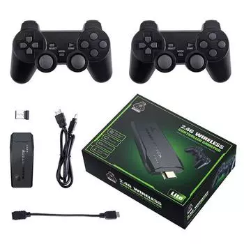 Игровые джойстики M8 Console Retro Game-Stick 2.4G Dual Wireless Controller 9 Emulator HD Output 10000+ 64G Retro Game Xmas Gift 1