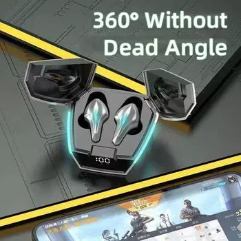 Игровые гарнитуры 65 мс с низкой задержкой TWS Bluetooth 5.0 наушники спортивные водонепроницаемые беспроводные наушники с шумоподавлением наушники-вкладыши геймер жёлтый