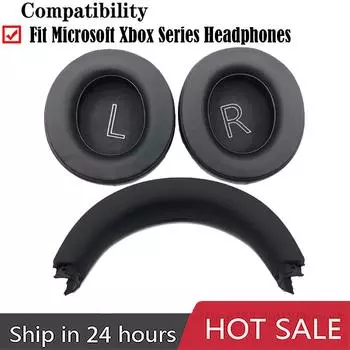 Игровые наушники Амбушюры с эффектом памяти Амбушюры Оголовье для Microsoft Xbox Series Беспроводные игровые гарнитуры Наушники-вкладыши Накладка на капюшон