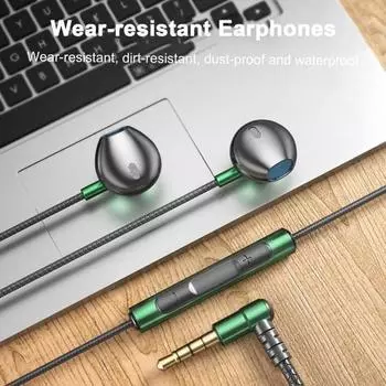 Игровые наушники с тяжелыми басами, HIFI-звук, микрофон с шумоподавлением и усилением басов, проводные наушники 3,5 мм серебряный