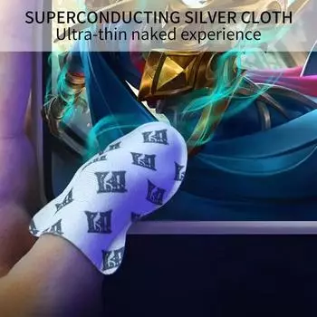 Игровые перчатки для пальцев, влагостойкий чехол для большого пальца, чехол для сенсорного экрана серебряный