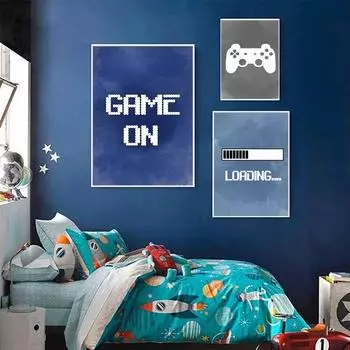 Игровые постеры для мальчиков, принты, геймпад, иллюстрация, игра, настенный стиль, художественная картина, джойстик, холст, картина для детской комнаты, украшение дома 21cm30cm NoFrame