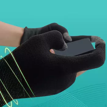 Игровые рукава для пальцев Контроллеры Рукава для контроллера Защитные от пота перчатки Большие пальцы чёрный