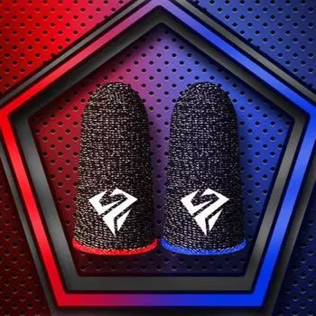 Игровые рукава для пальцев, противоскользящие, устойчивые к поту, ультратонкие экранные перчатки, чехол для пальцев фиолетовый