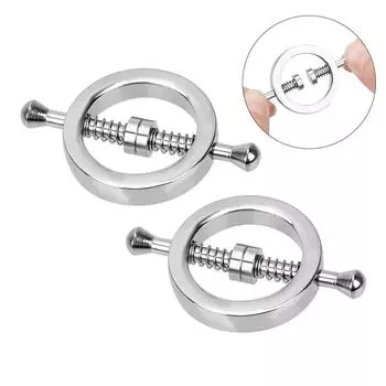 Игровые зажимы, регулируемые металлические зажимы для сосков, взрослые игры, секс-игрушки для пар, 1 пара, стимулятор сосков