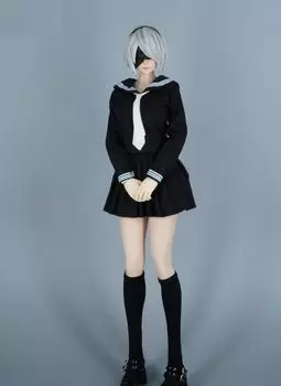 Игрушечная фигурка Hobby Scale, совместимая с телом TBLeague SAtoys SA011B, красивая женская модная сексуальная школьница, костюм моряка и комплект обуви