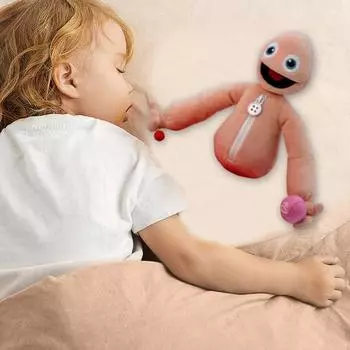 Игрушечная фигурка Игра в прятки Мягкий полипропиленовый хлопок Наполнитель Интерактивная Развлечения Коммуникационная кукла 16cm жёлтый