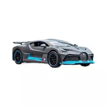 Игрушечная машинка 1/32 масштаба Bugatti Divo Металлическая игрушечная машинка из сплава Литые игрушечные машинки и игрушечные транспортные средства Модель машины Миниатюрная модель машинки Игрушки для детей Рождественский подарок синий