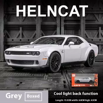 Игрушечная машинка Dodge Challenger Hellcat для 1: 32 масштаба литые игрушечные машинки Metel с откидным механизмом Hellcat со звуком и светом