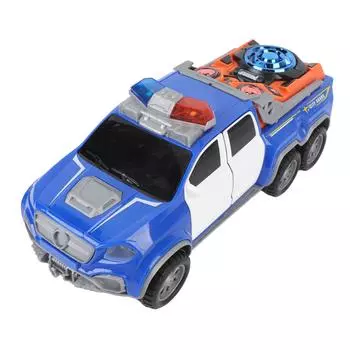 Игрушечная машинка со светом и звуком, вращающаяся на 360 градусов, автоматическое открывание дверей, работающая от батареек, светящаяся машинка для