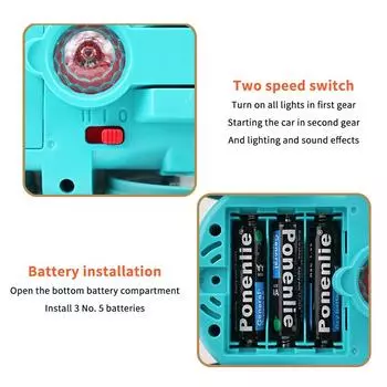 Игрушечная машинка Speedlite, динамическая машинка с приводом от шестеренок, светодиодными огнями и музыкой, детская прозрачная светящаяся машинка для мальчиков и девочек от 3 лет