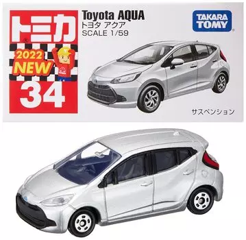 Игрушечная машинка TAKARA TOMY Toyota Aqua Mini для мальчиков от 3 лет и старше. Упакованная игрушка, стандарт безопасности которой пройден сертификацией ST mark TOMICA TAKARA TOMY
