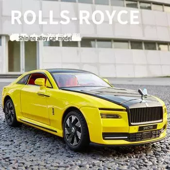 Игрушечная машинка Xinao Rolls-Royce Alloy в масштабе 1/24 с инерционным механизмом, световой и звуковой имитацией. золотой