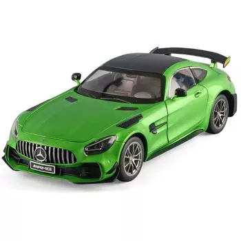 Игрушечная модель автомобиля BENZ AMG GTR 1/18 из легкого сплава, реалистичные огни и звуки, коллекционная мечта детского любителя гонок