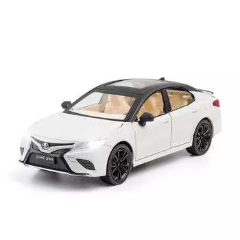 Игрушечная модель автомобиля в масштабе 1/24 Toyota Camry, открывающиеся двери со звуком и светом, образовательная коллекция, подарок ребенку красный