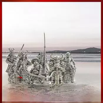 Игрушечная модель воина японского сёгуната - украшение из белой меди для настольных игр General Shi