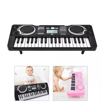 Игрушечная пианино-клавиатура для детского музыкального инструмента Монтессори, электронная клавиатура для развития мелкой моторики, сенсорная игрушка-пианино для детей чёрный