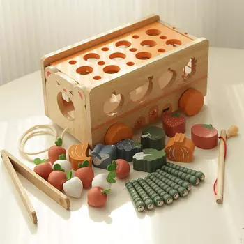 Игрушечные блоки «Урожай моркови» для детей, тянущих игрушки для праздников