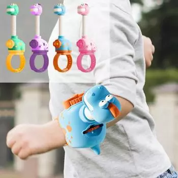 Игрушечные часы с динозавром со сменной проекционной пленкой, вращающаяся на 360 градусов телескопическая трубка, регулируемый ремешок, образовательные наручные часы с динозавром, игрушка, подарок для мальчиков и девочек 5pcs синий