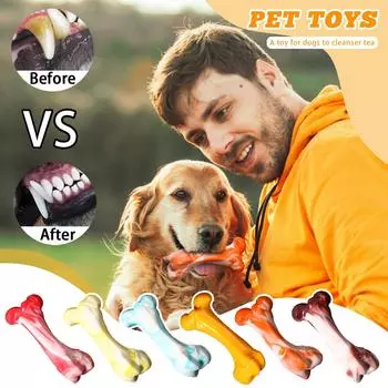 Игрушечные коренные зубы для домашних щенков, устойчивые к жеванию и не гнилые, имитирующие коренные кости One Size синий