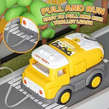 Игрушечные машинки для малышей, набор аварийных машин, городские игрушки, 3 в 1, рюкзак-машинка, дисплей красный