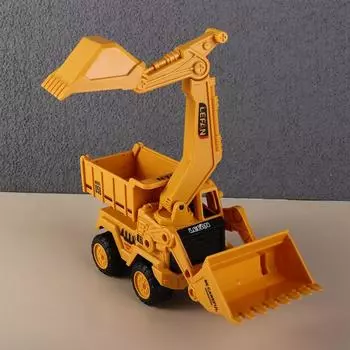 Игрушечные машинки Инженерная машина Игрушечная модель самосвала ABS Игрушечный детский экскаватор Игрушечные машинки для детей жёлтый