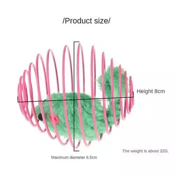 Игрушечные шарики для кошек Забавные растягивающиеся пружинные игрушки для котят Интерактивные клетки для крыс Катающиеся шарики для кошек Случайные цвета Аксессуары для кошек Pet 01