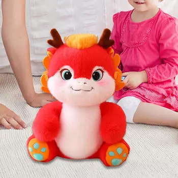 Игрушечные животные-драконы, украшение для офиса красный