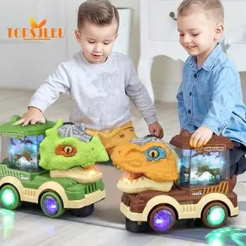 Игрушечный автомобиль-динозавр, интерактивный электрический звук, подарок для предотвращения препятствий, универсальный светильник, игрушечный автомобиль для мальчиков A